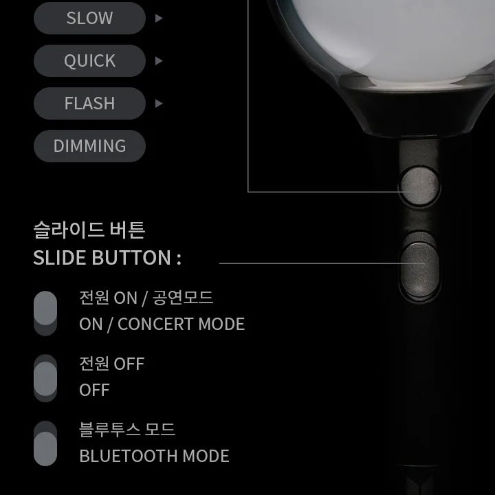 Close-up of the BTS Army Bomb Ver.4 Special - Lightstick Edition SE, focusing on the detailed design and high-quality finish.