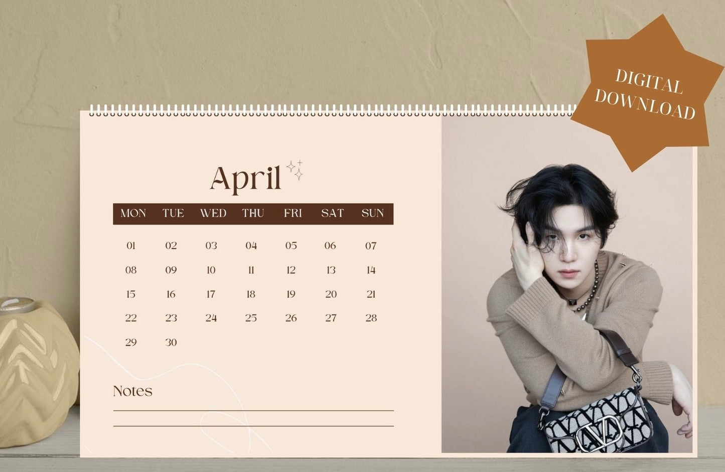 BTS 2024 Monthly Calendar Printable PDF Instant Download