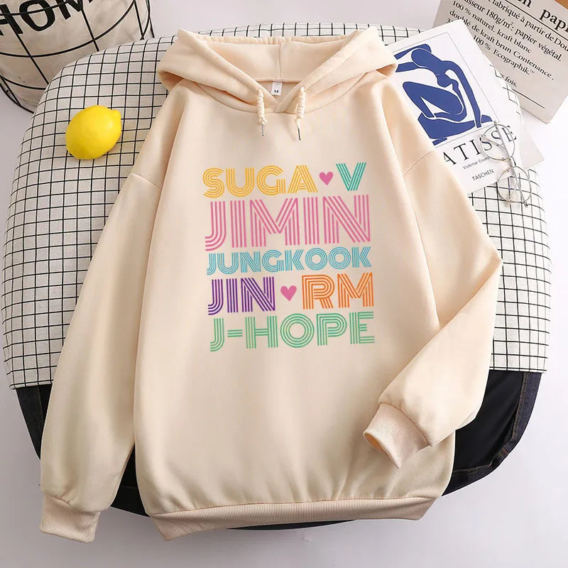 BTS hoodie printed with 7 members' names for the Army in the worlde