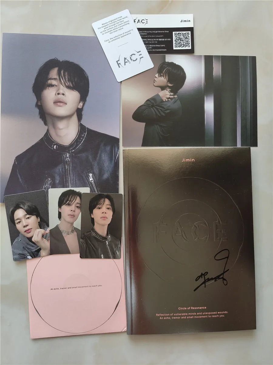 BTS Jimin FACE Solo Album Sales: Autographed CD Set with Photobook and Card - K-POP