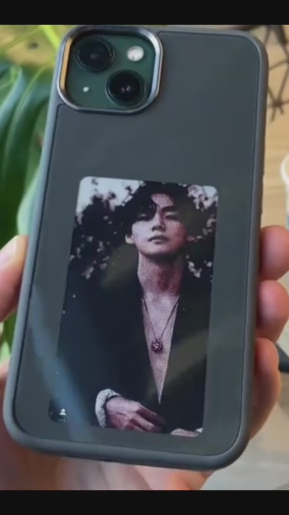 V bts on concept photo in iPhone case 